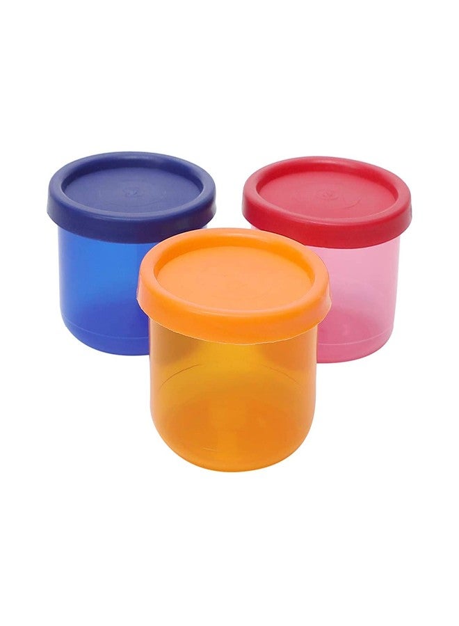 Cutting EDGE 150ml Multicolor Mini Kitchen Container Set of 3 for Spices Dry Fruits Herbs Seasonings BPA Free Airtight Microwave and Dishwasher Safe Multipurpose Storage Organizer Jars for Kitchen - Image 4